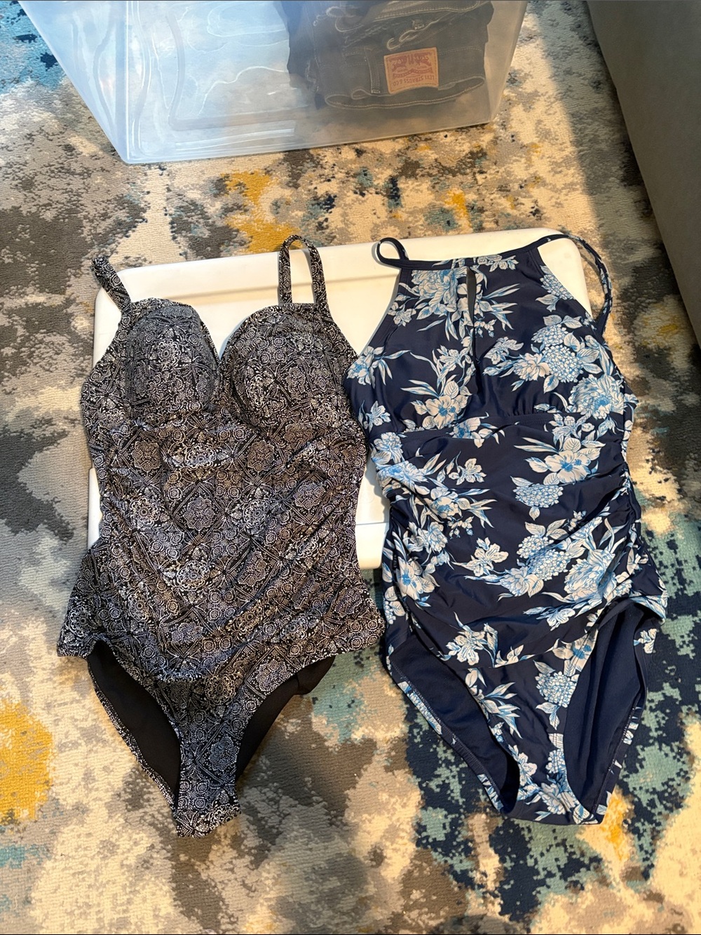2 Women's tummy hiding One-Piece Swimsuits
